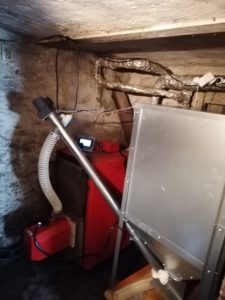 Prestavba kotla na pelety Viadrus U22 - Podbrezová okres Brezno